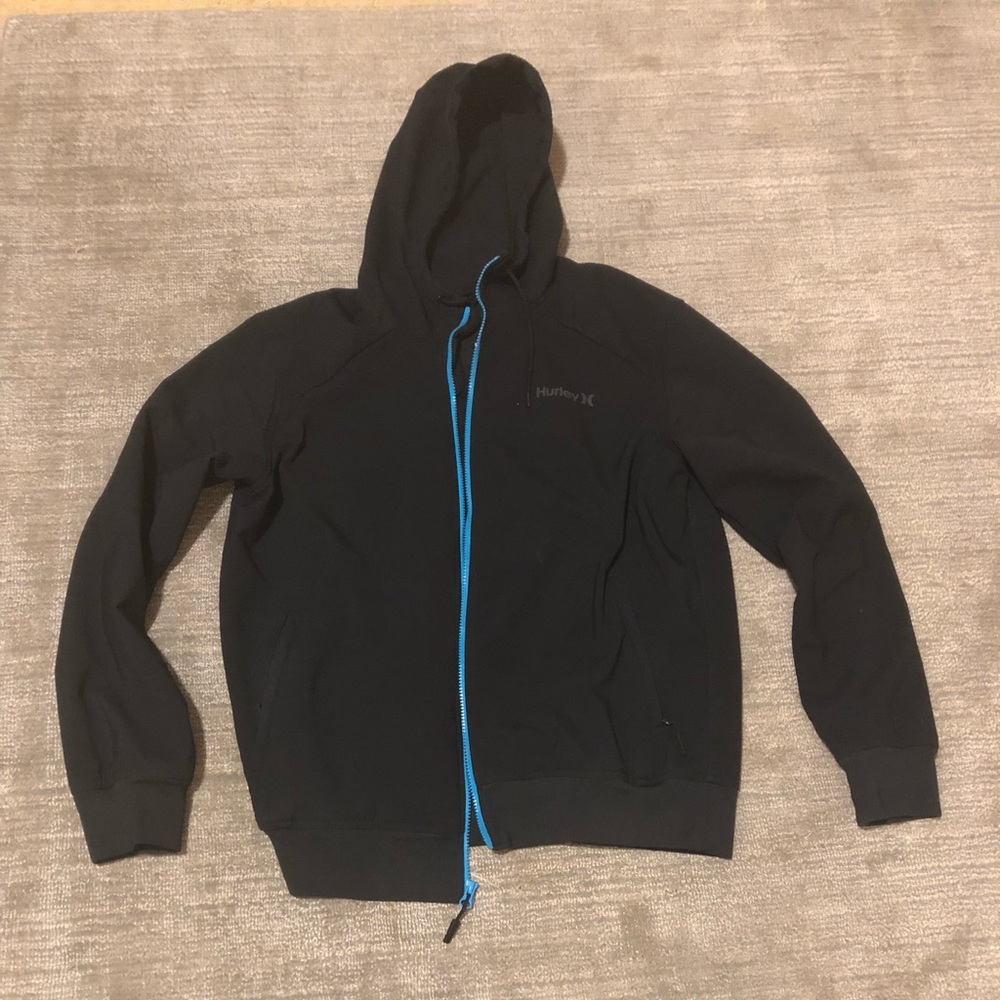 Hurley Men’s Midweight Tech Hooded Jacket Black